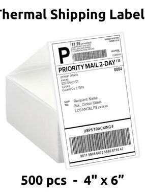 500 Thermal Shipping Labels
4x6 | Fanfold Labels for Thermal
Printers